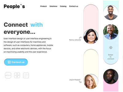 People connect - web UI / UX design - web design - Figma animation branding design figma graphic design illustration landing login logo typography ui ux vector web