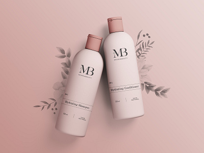 Moore Beauty Product Mockup bottles 2 beauty logo beauty product floral art illustration letter logo design logo design minimalism mockup design mockup psd monotone skincare