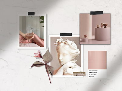 mood board for Moore Beauty Skin Care Brand