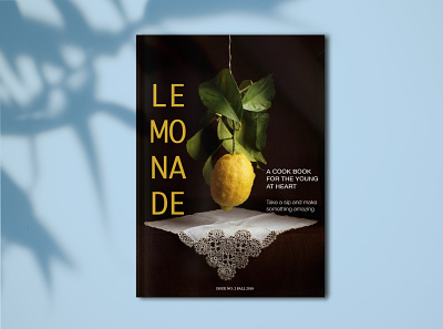 Lemonade Food Recipe Magazine crafty dark food photography food magazine indesign lemon magazine cover magazine layout mockup