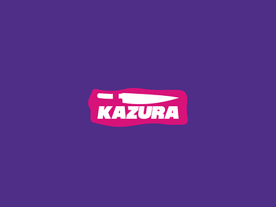 Kazura knife kitchen logo minimal