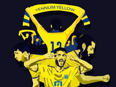 KBFC adobe artist creative design designinspiration designspiration digitalart football graphicdesign illustrations kbfc kerala soccer vector yellow