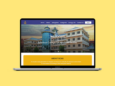 Redesign of S C A S institute website .. adobe xd ui ux university website website