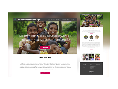 Website design for Charity organisation .. adobe xd branding charity design dribble flat illustration landing page logo minimal mobile organisation portfolio redesign ui ux web website