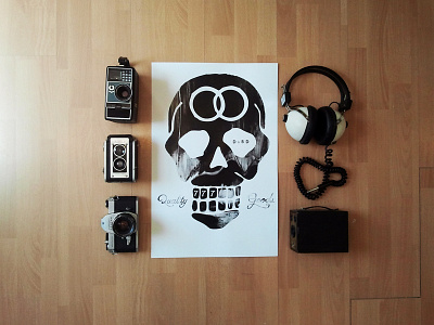 Last A Lifetime print camera design design by diamond dsbd lettering print quality goods skull tee shirt typography vintage