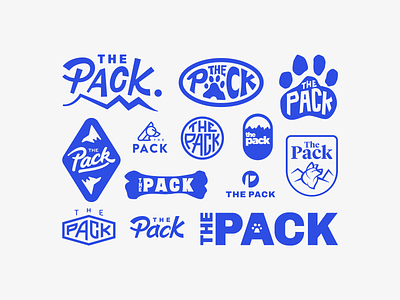 "The Pack" Concepts amazon blue brand branding design designbydiamond dog graphic design illustration lettering logo pack typography vector