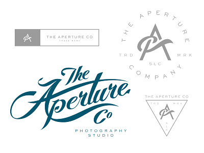The Aperture Co aperture brand hand lettering lettering logo mark the aperture co