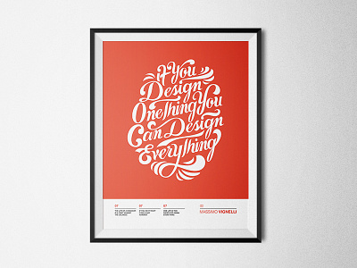 Design Everything design design by diamond lettering massimo vignelli poster typography