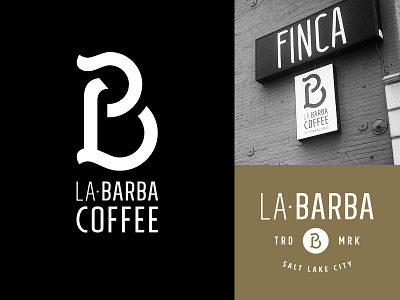 La Barba Coffee brand coffee design by diamond designbydiamond identity lb logo monogram nicholas damico trademark
