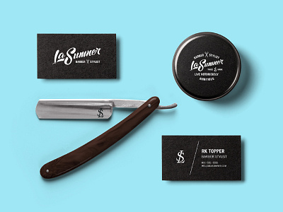 La Sumner barber brand designbydiamond lettering logo monogram