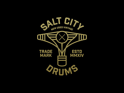 Salt City Drums - Drum Key Logo brand drums logo mark typography