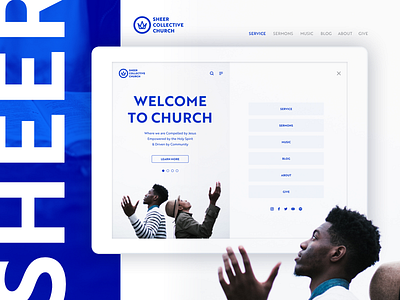 Sheer Collective - Responsive Ui blue design layout responsive typography ui