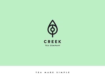 Creek Tea Logo brand creek icon kettle logo mark simple tea