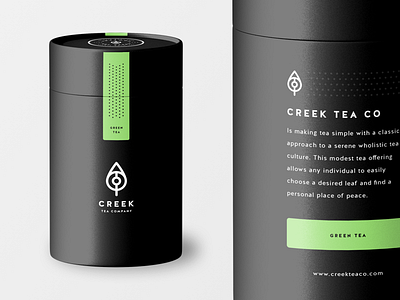 Creek Tea Co Packaging black brand creek green herbal kettle mark packaging tea