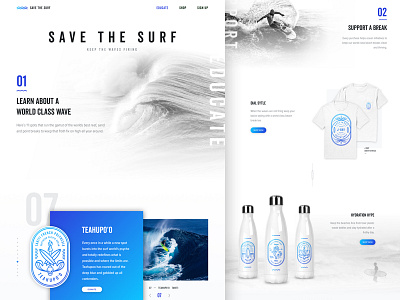 SAVE THE SURF badge design layout surf typography ui ux web webdesign
