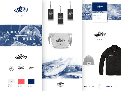 4SEVEN7 Branding blue branding fish lettering logo monogram print style guide