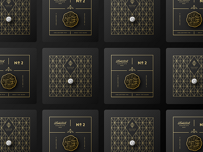 Limited Chocolate - Pin Backers branding cacao chocolate diamond gold package design pattern pin print