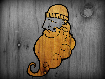 Scallywood beard illustration texture wood