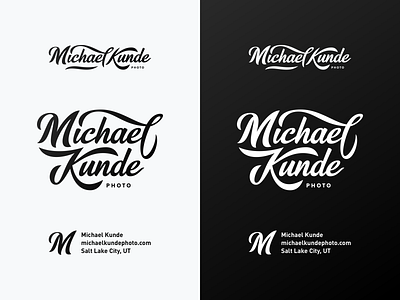 Michael Kunde Photo - Script brand branding designbydiamond k lettering logo m mark monogram photography typography