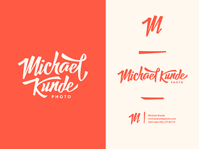 Michael Kunde Photo brand branding designbydiamond lettering logo script typography