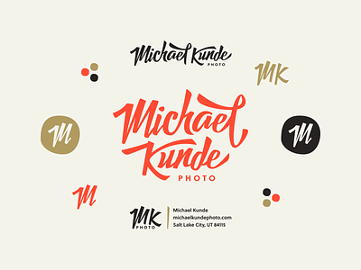 Michael Kunde Photo Brand Elements brand branding design designbydiamond lettering logo m mark monogram photography typography