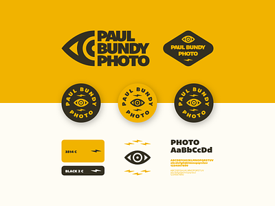 Paul Bundy Branding badge brand branding eye illustration logo mark typography yellow