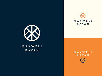 Maxwell Kavan Branding color exploration blue brand branding k logo m monogram orange