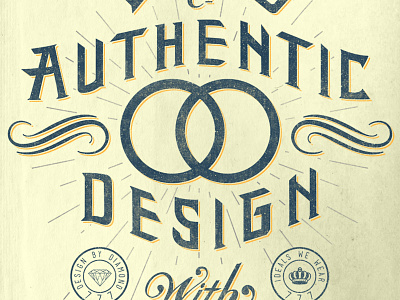 Authentic Design Co authentic badge crown custom design designbydiamond diamond drawn dsbd forever hand lettering seal sketch type typography with