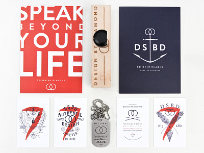 DsBD Spring Branding 7 brand branding cards design feather identity letteirng necklace print skull stamp stationary texture typography