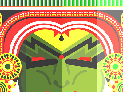 Kathakali art illustration