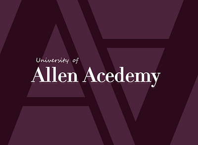 Days 38 allen academy concept daily dailylogo dailylogochallenge graphic design logo logo design school simple simple logo university university logo vector