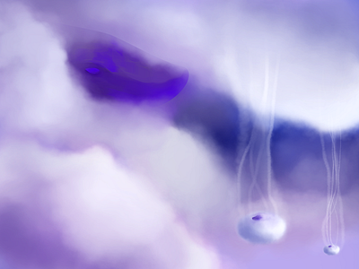 Born in the sky art born cloud digital art heaven illustration sky whale