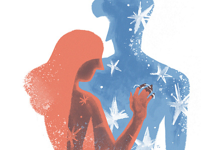 Être doux couple illustration