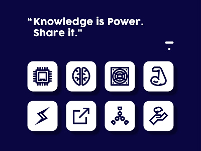 Thinkific Challenge: "Knowledge is Power. Share it." adobe illustrator design graphicdesign icon illustration myanmar