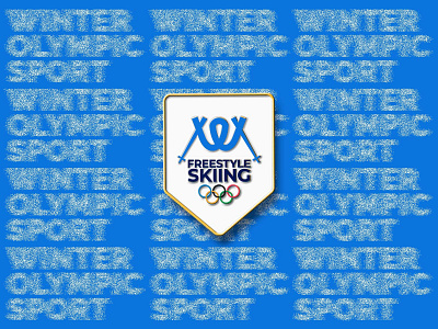 Winter Olympic Sport Badge Design adobe illustrator badge design graphicdesign illustration myanmar vector