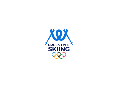 Freestyle Skiing Logo adobe illustrator branding design graphicdesign illustration logo myanmar vector