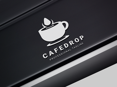 Cafe Drop Logo brand identity branding design logo logo design logo design branding logotype minimal pet logo vector