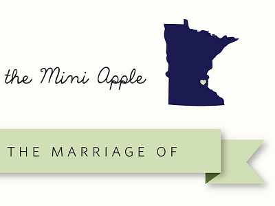 Mini Apple Wedding Invite invitation minneapolis wedding