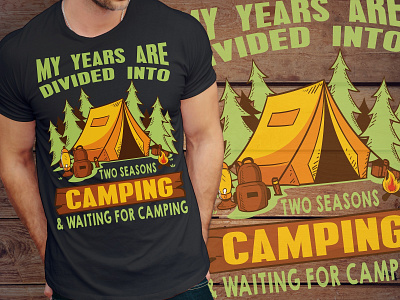 Camping t-shirt design