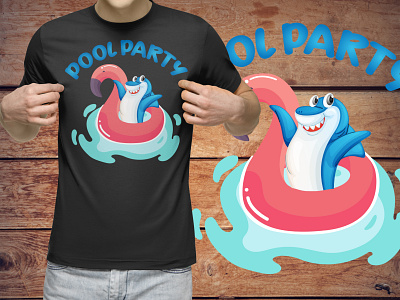 Pool party t-shirt design