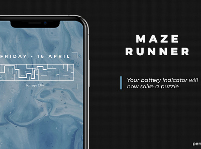 Maze Runner android dark design flat ios kwgt minimal typography vector widget widgets