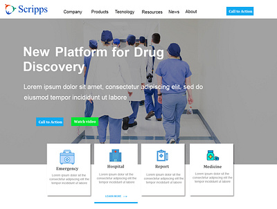 website mock up for medical industry design photoshop ui ux web website