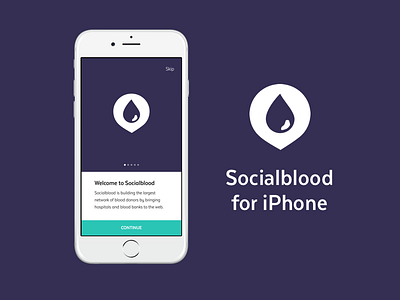 Socialblood for iPhone app blood design donation ios iphone onboarding socialblood