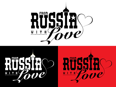 From Russia With Love - logo art direction bach brand identity branding graphic design heart identity design illustration logo love music onion dome orchestra red russia star vector