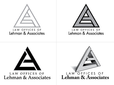 Lehman & Associates - Logo design abstract art direction bold brand identity geometric graphic design identity design law law office lawyer logo logo design minimalist tom owen triangle vector