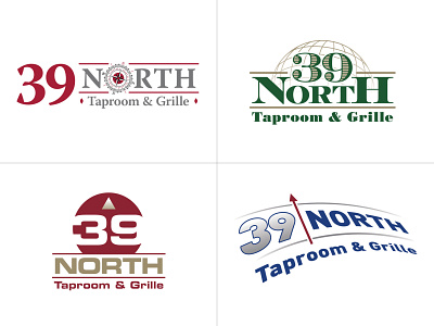 39 North Taproom & Grille - Logo design 39 north art direction bar bar logo branding graphic design grille identity design latitude logo north restaurant logo taproom vector