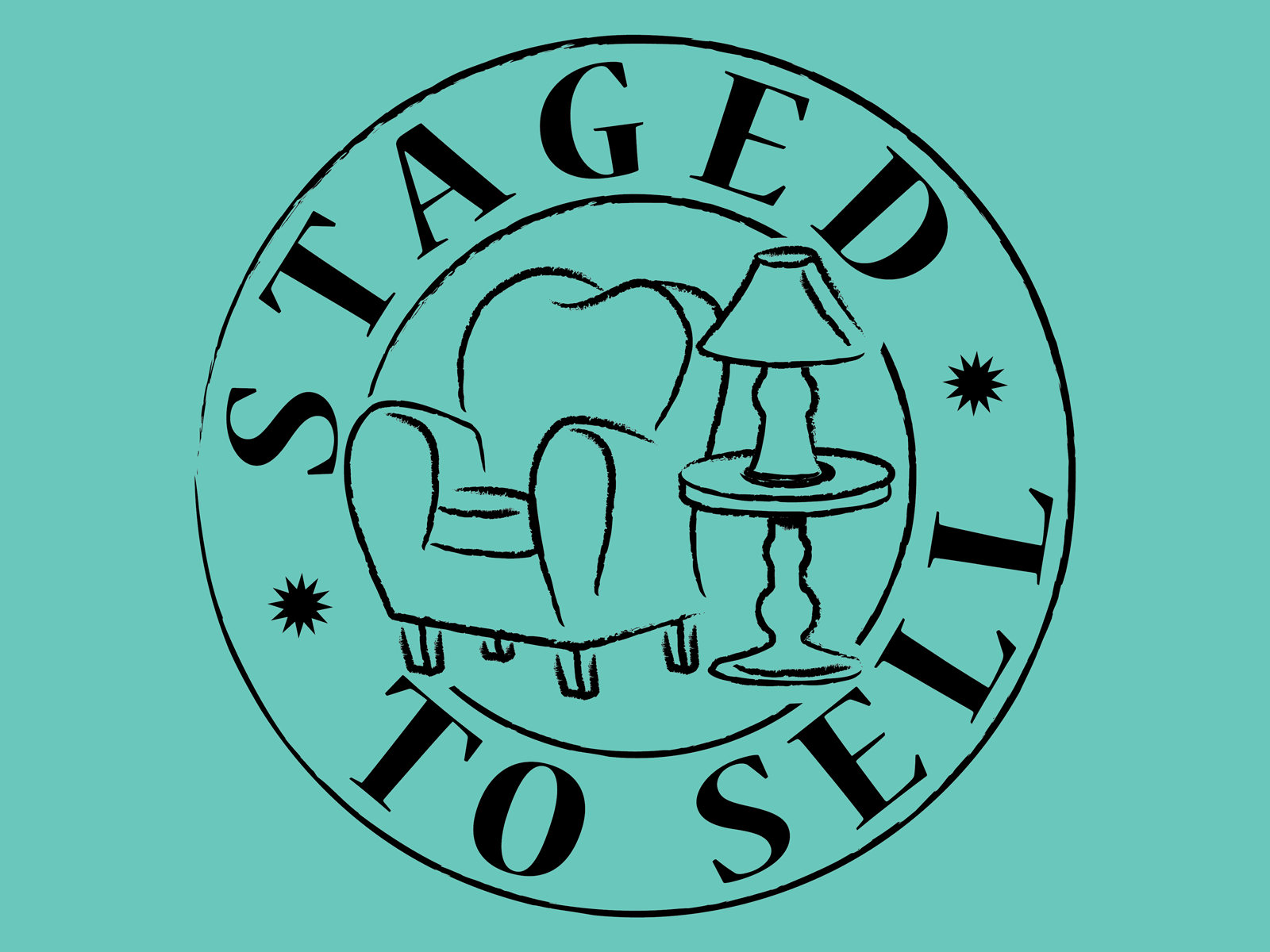 Staged To Sell - Home staging logo art direction branding chair comfy furniture graphic design home home staging identity design illustration logo selling sketch thumbnail vector
