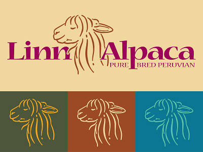 Linn Alpaca - Logo design alpaca animal art direction breeder earth tones graphic design hand drawn hand drawn logo identity design illustration logo logo design suri tom owen wool