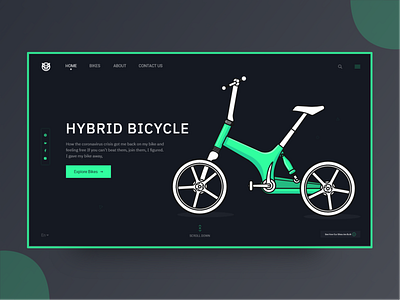 Bicycle - Header Exploration Design 2020 trend bicycle bike branding clean creative design ecommerce interactive interface minimal ui uidesign user ux web web design webdesign webgl website