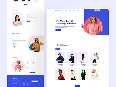 Fashion Landing page 2020 trend classic clean creative fashion fashion shop fashion show fashion style girl header landing page ui landing pages minimal minimalist simple style web webdesign